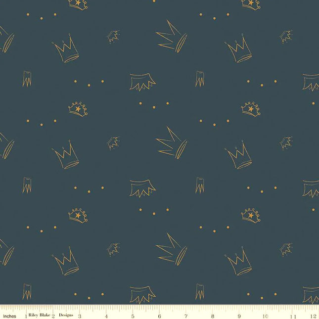 Spin and Twirl Crowns Oxford Cotton Fabric