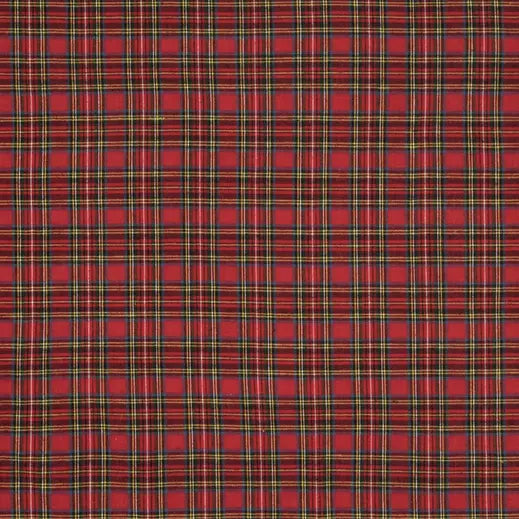 Tartan Plaid Red & Green Flannel Fabric