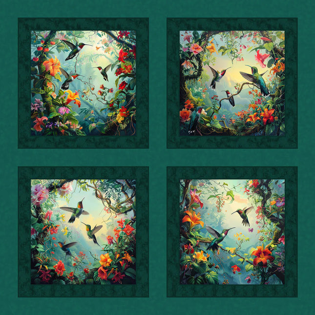 Handmade Tapestry "Tropical Hummers Birds”