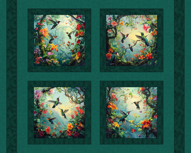 Handmade Tapestry "Tropical Hummers Birds”