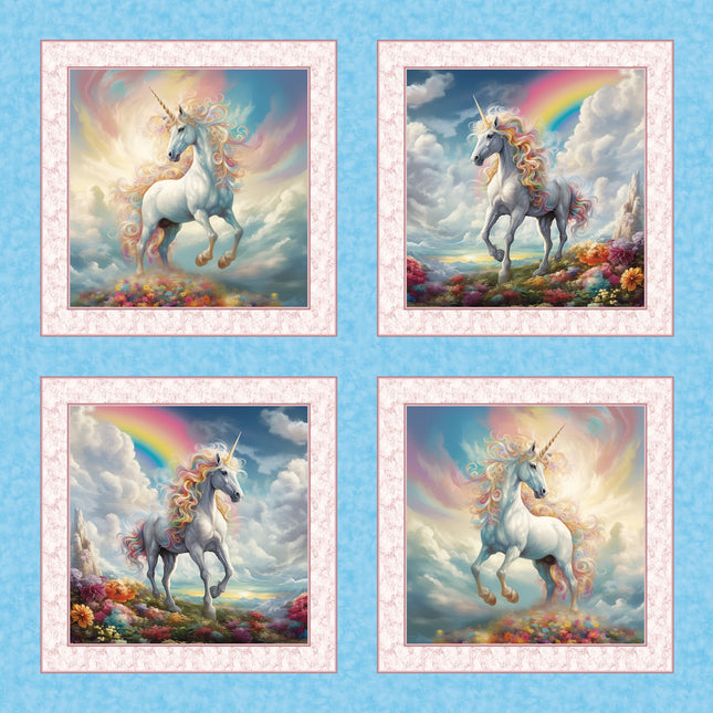 Unicorn Dreams Pillow Panel Cotton Fabric