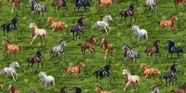 Giddy Up Horse Cotton Fabric