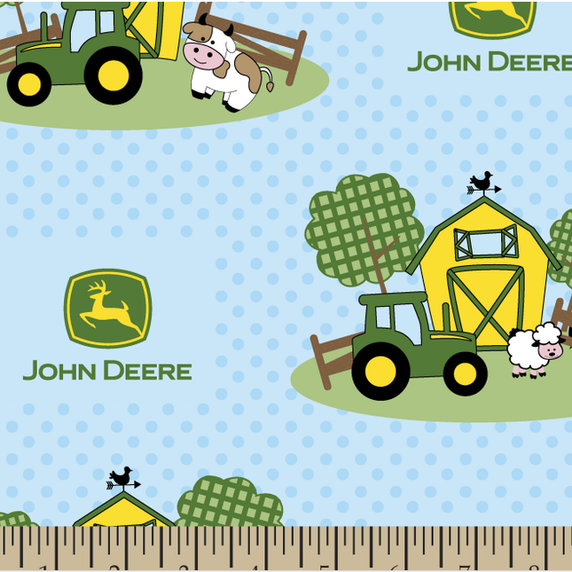 John Deere Baby Barnyard Scenic Cotton Fabric