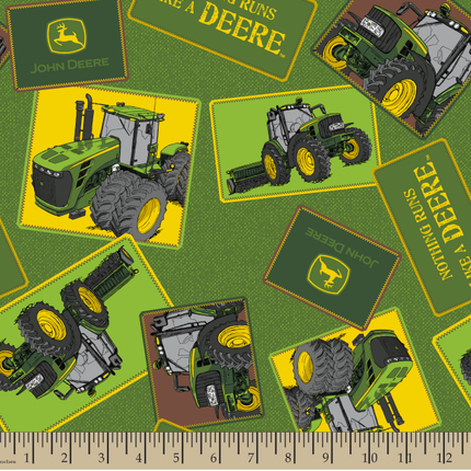 Handmade Placemat Or Table Runner John Deere Tossed Tractors Patches