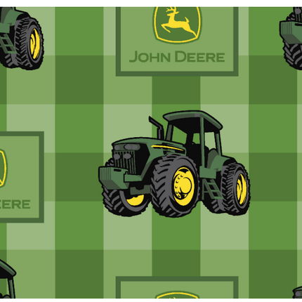 John Deere Green Plaid Cotton Fabric