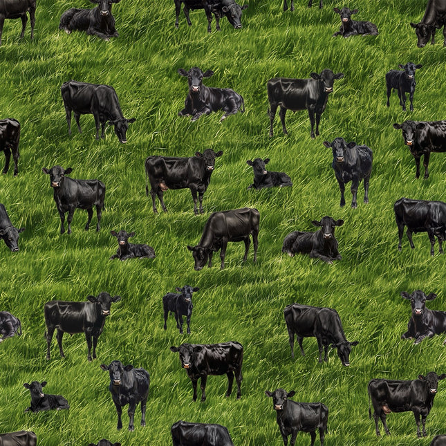 The Herd Cows Cotton Fabric