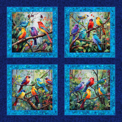 Vivid Wings Pillow Panel Cotton Fabric