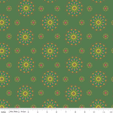 Handmade Placemat Or Table Runner Market Street Medallions Green