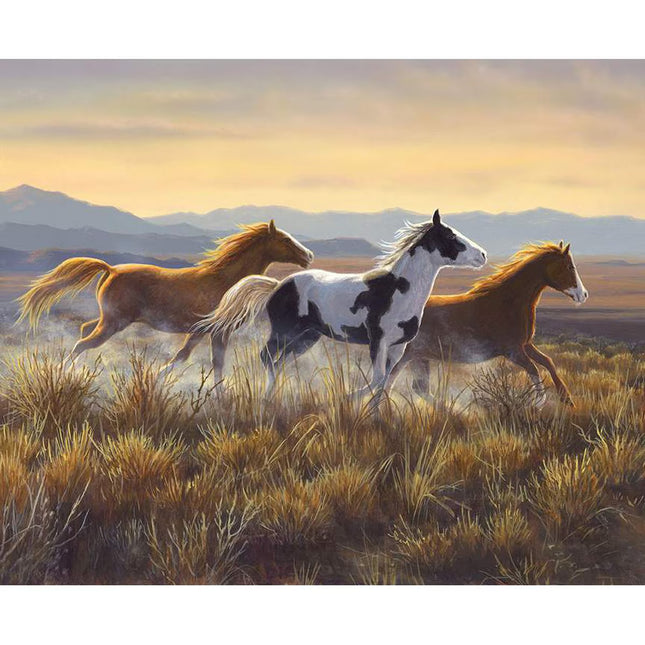Wild Horses Open Country Cotton Panel