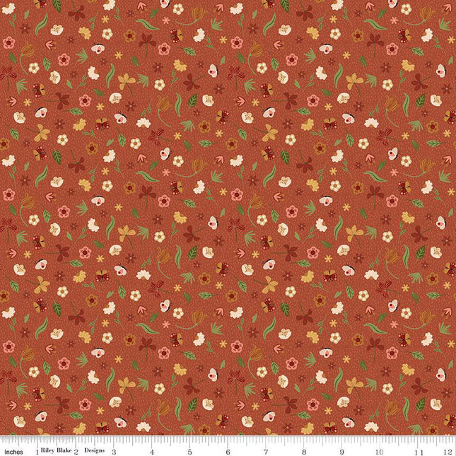 Created with Love Bloom & Grow Clay Cotton Fabric