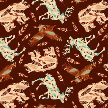 Handmade Single Layer 58"x 72" Fleece Throw Blanket "Wildlife Feathers ”
