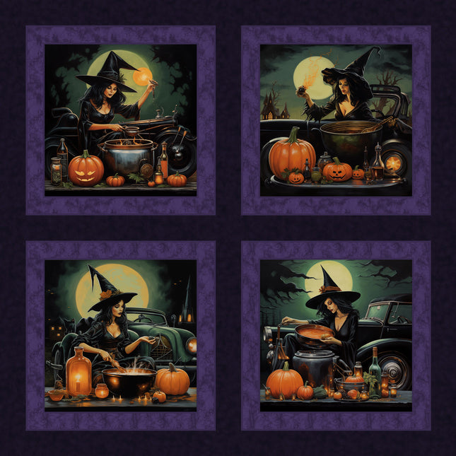Witches Brew Pillow Panel Cotton Fabric