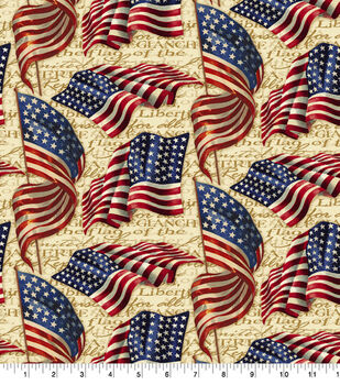 Patriotic We Pledge Allegiance 43'' Cotton Fabric