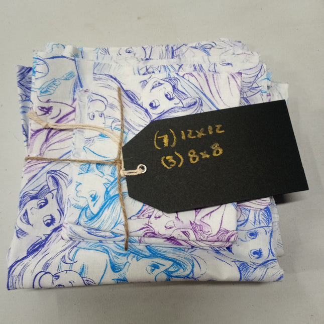Quilting/ Craft Bundle The Little Mermaid Cotton Fabric