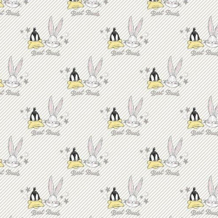 Looney Tunes Little Dreamer Bugs and Daffy Best Buds Cotton Fabric