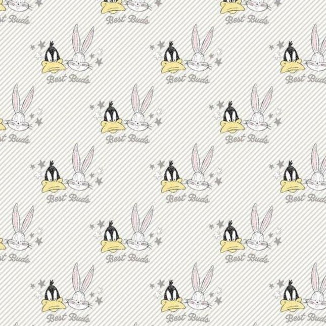 Looney Tunes Little Dreamer Bugs and Daffy Best Buds Cotton Fabric