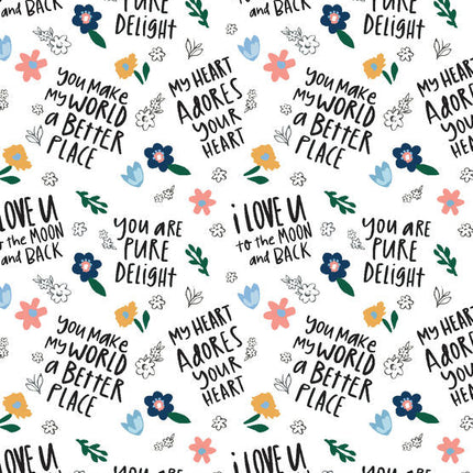 Watercolor Animals Words Swaddle Nursery Fabric Muslin Fabric