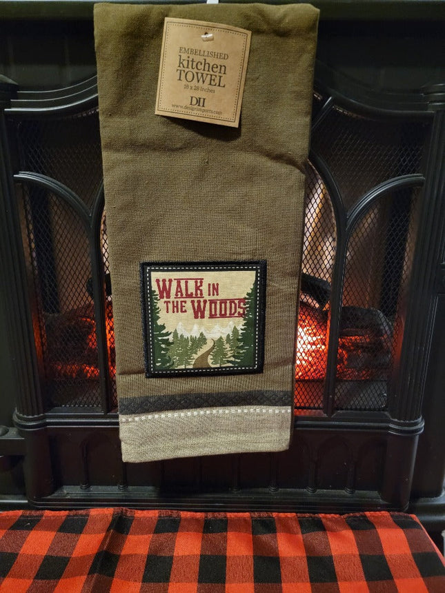 DII Embellished Kitchen Dishtowel (Walk in the Woods)