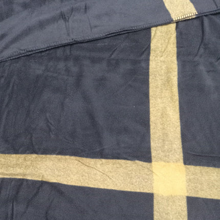 Springs Global US- 43" x 65" Black/Gold Stripe Single Layer Finished Anti-Pill Fleece Throw Blanket (Pack of 5)