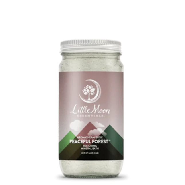 Little Moon Essentials, Peaceful Forest Mineral Bath Salt 4 oz Jar