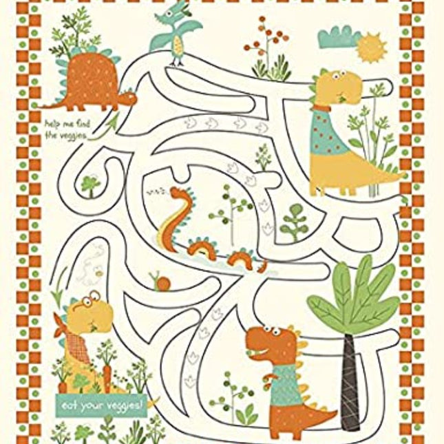 Eat Your Veggies Maze Playmat Cotton Fabric Panel