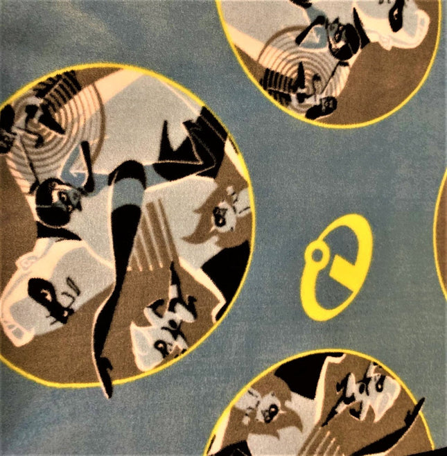 The Incredibles Circles Fleece Fabric