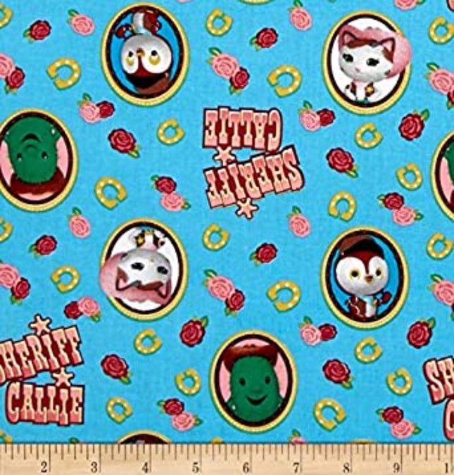 Sheriff Callie Blue Cotton Fabric