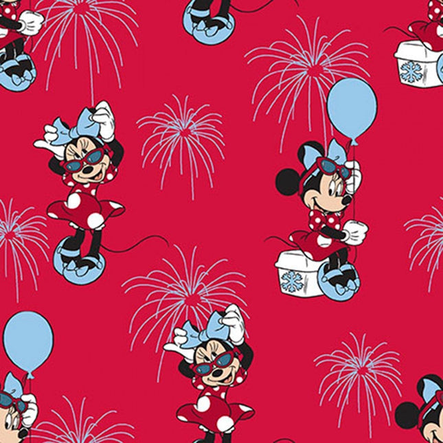 Curtain Valance - Minnie Mouse Red Patriotic Cotton