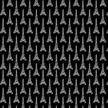 Paris Black Cotton Fabric
