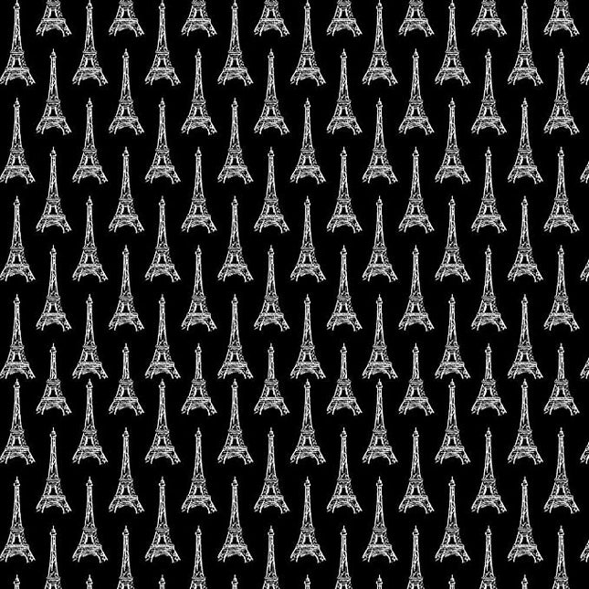 Paris Black Cotton Fabric