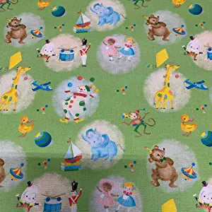 Little Engine that Could Circles Cotton Fabric