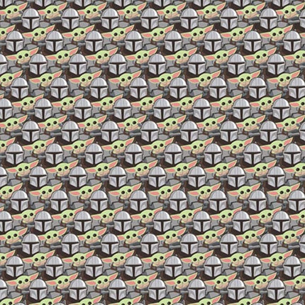 Star Wars Mandalorian Stickers Cotton Fabric