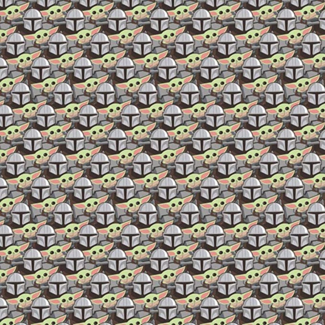 Star Wars Mandalorian Stickers Cotton Fabric