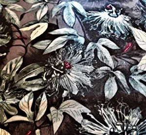 Flower Black and White Cotton Fabric