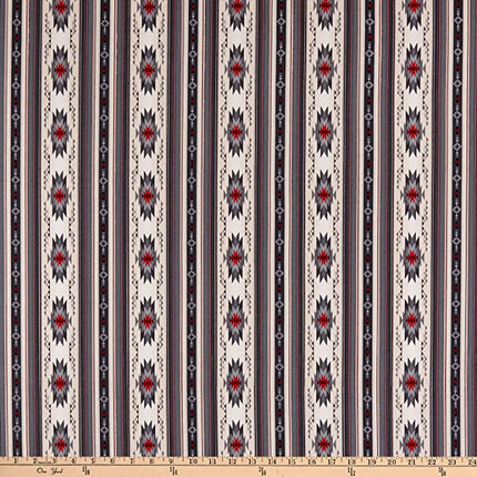 Tucson Small Stripe Gray Cotton Fabric