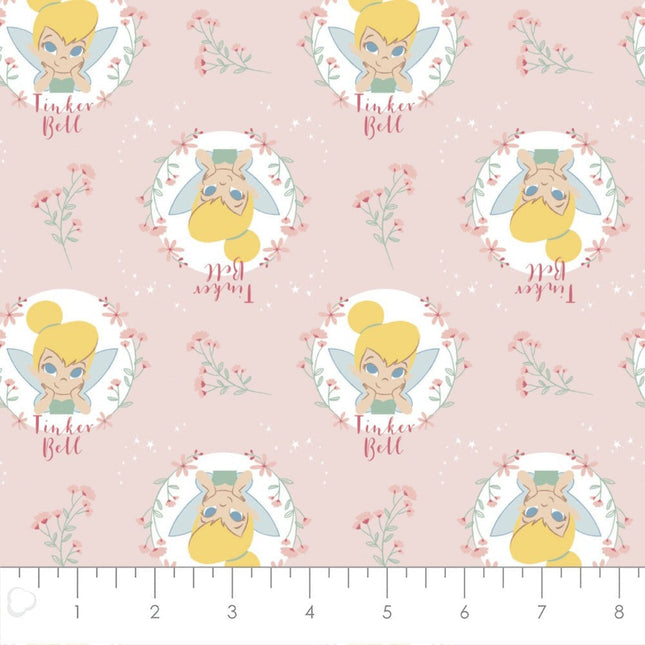 Tinker Bell Pink Flannel Fabric