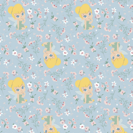 Tinker Bell Blue Cotton Fabric