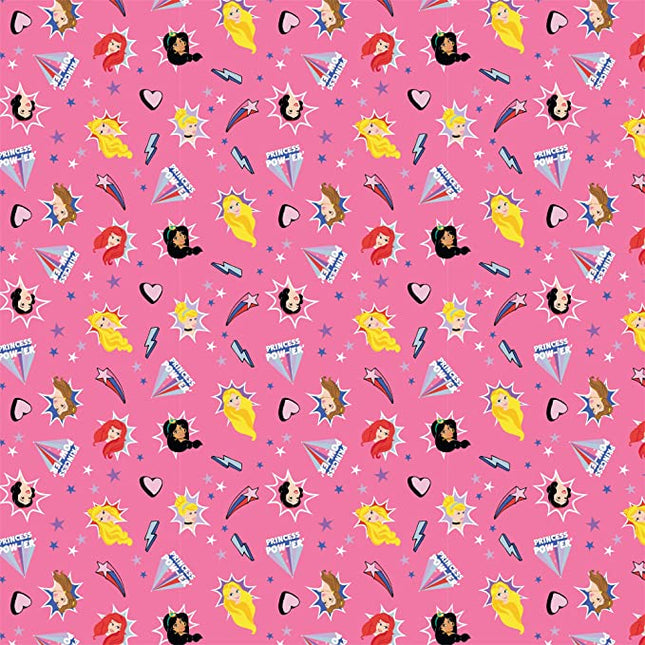 Tossed Princess Burst in Pink Cotton Fabric