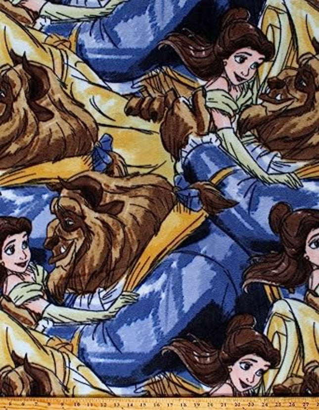 Princess Belle Beauty and The Beast Fleece Fabric