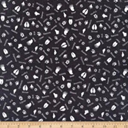 Into The Woods Crazy Arrows Gray Cotton Fabric