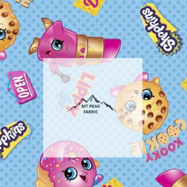 Shopkins Dots Cotton Fabric