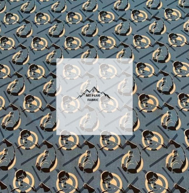 The Incredibles Faces Cotton Fabric