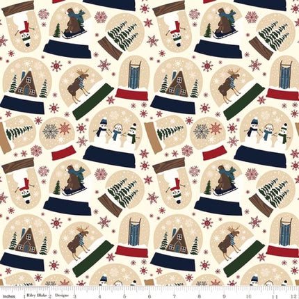 Christmas Let It Snow Flannel Fabric