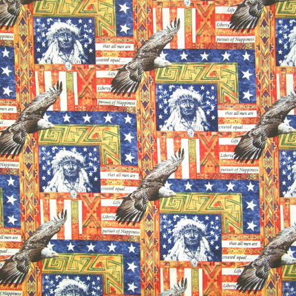 Spirit of America Scenic Blue Cotton Fabric