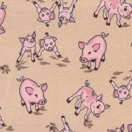 Pigs 60" Wide Flannel Fabric