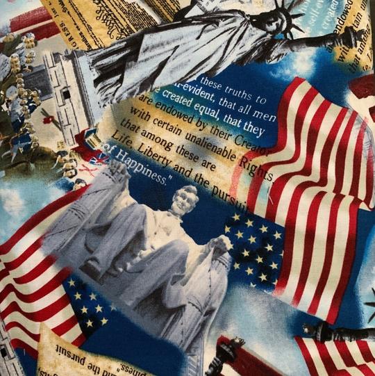 Patriotic Monuments Cotton Fabric
