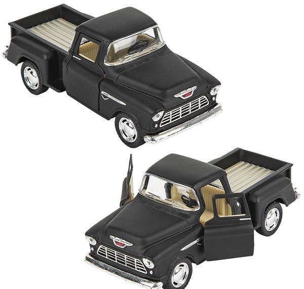 5" DIE-CAST 1955 CHEVY STEPSIDE PICK UP BLACK
