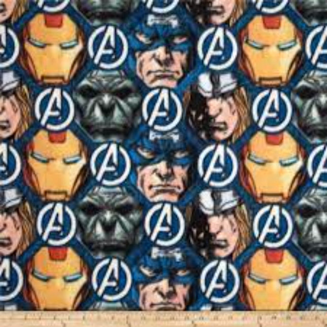 Avengers Faces Fleece Fabric