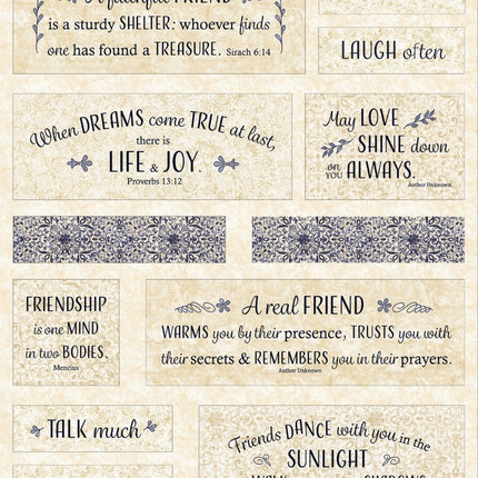 London Blues Friends 36" Panel Fabric