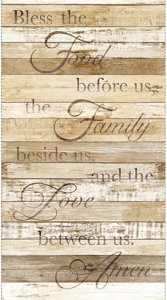 Bless the Food 23" Panel Fabric